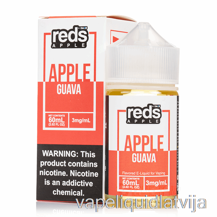 Gvajava - Sarkanā ābolu E-sula - 7 Daze - 60ml 0mg Vape šķidrums